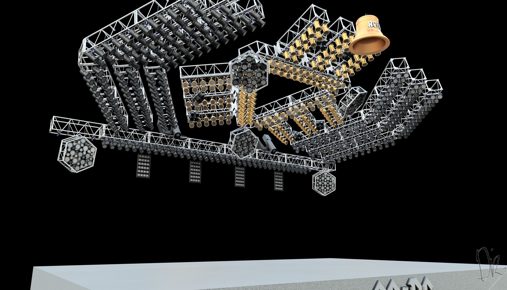 AC/DC 1983 “Flick of the Switch” North American tour lighting system ...